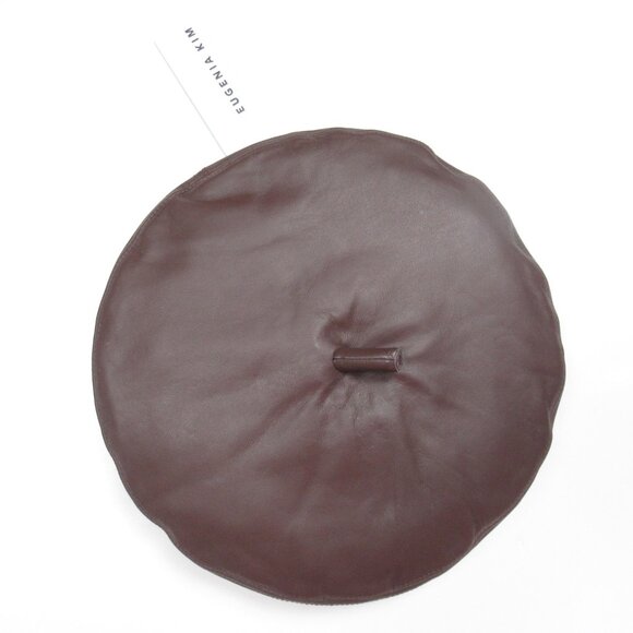 Eugenia Kim Carter Leather Beret - Chocolate Dark Brown main image 6